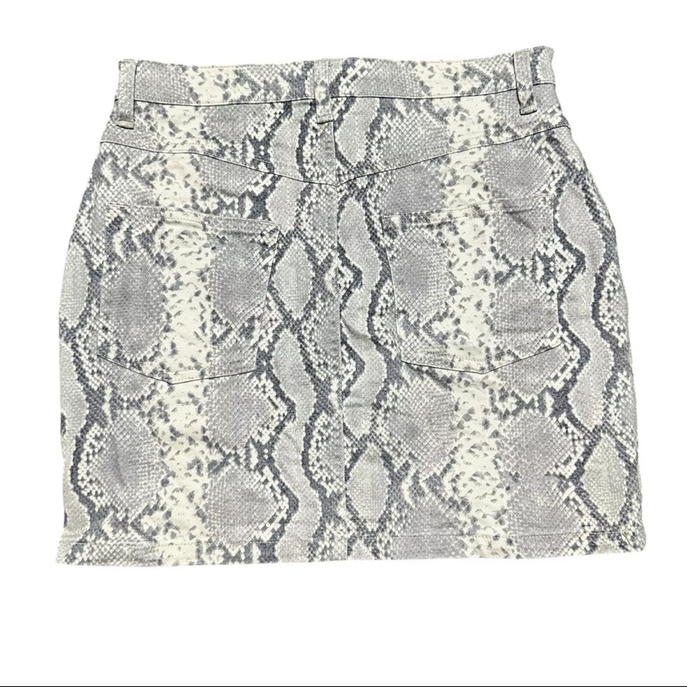 Wilfred Free | Kelsey Python Denim Mini Skirt Pockets - Picture 7 of 14